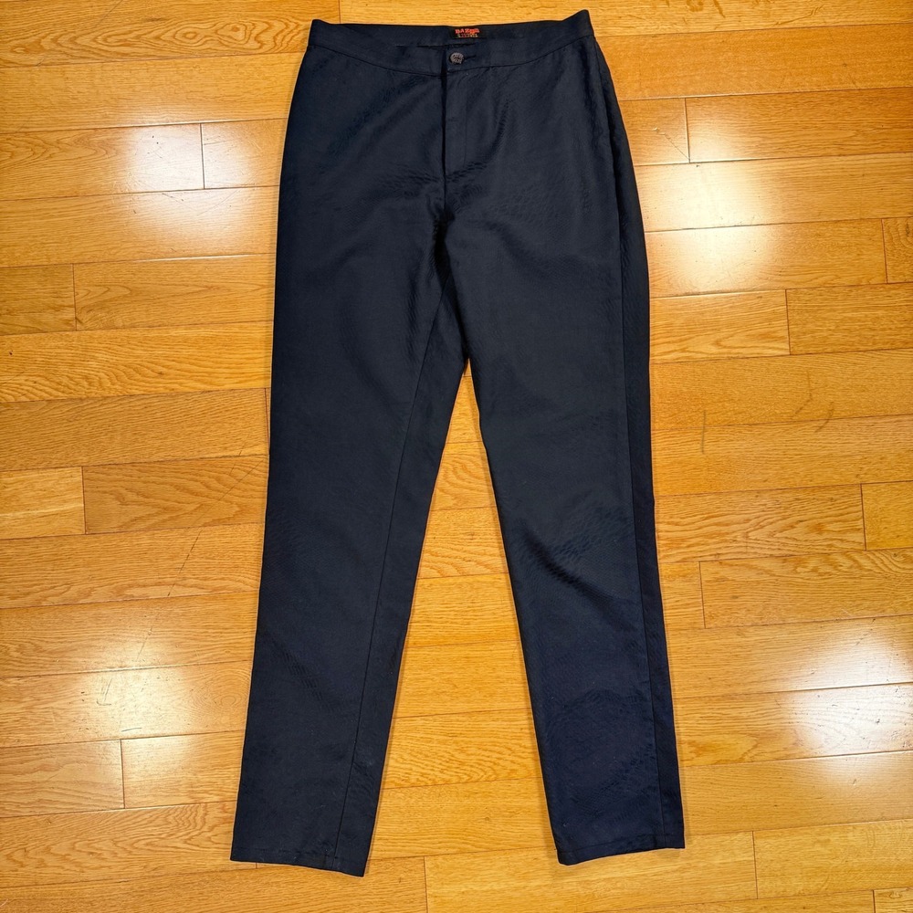 Vintage Bazar Christian Lacroix Navy Snakeskin Jacquard High Waist Pants